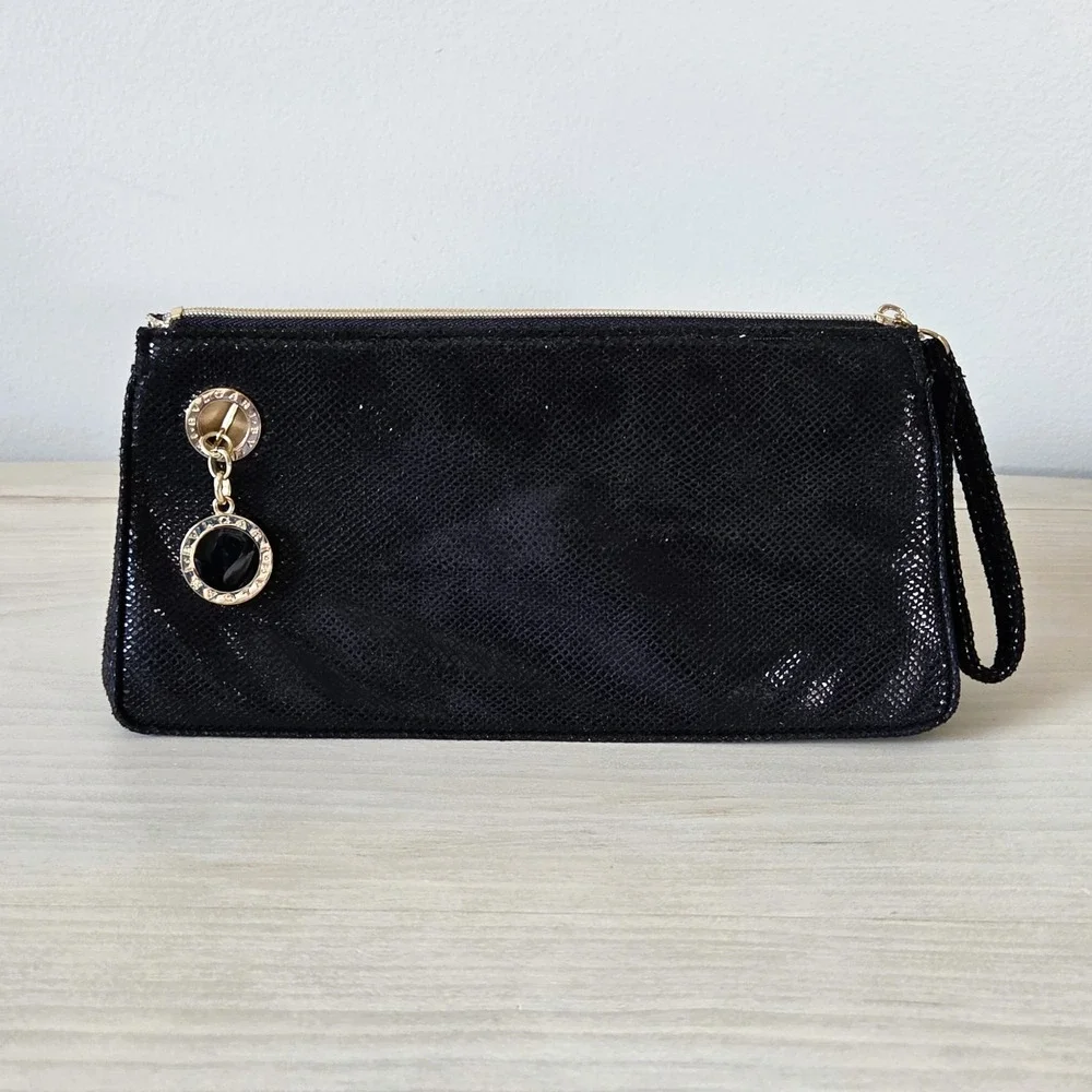 Bvlgari Parfums Sparkling Travel Bag Wristlet Expands to Stand Up